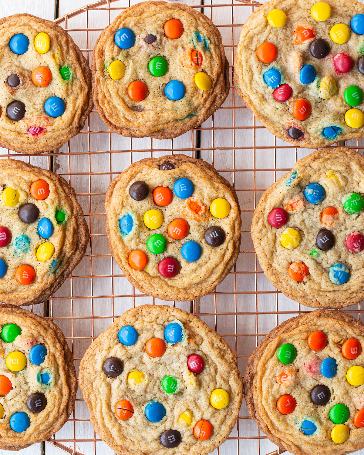 Thin and Crispy M&M Sugar Cookies