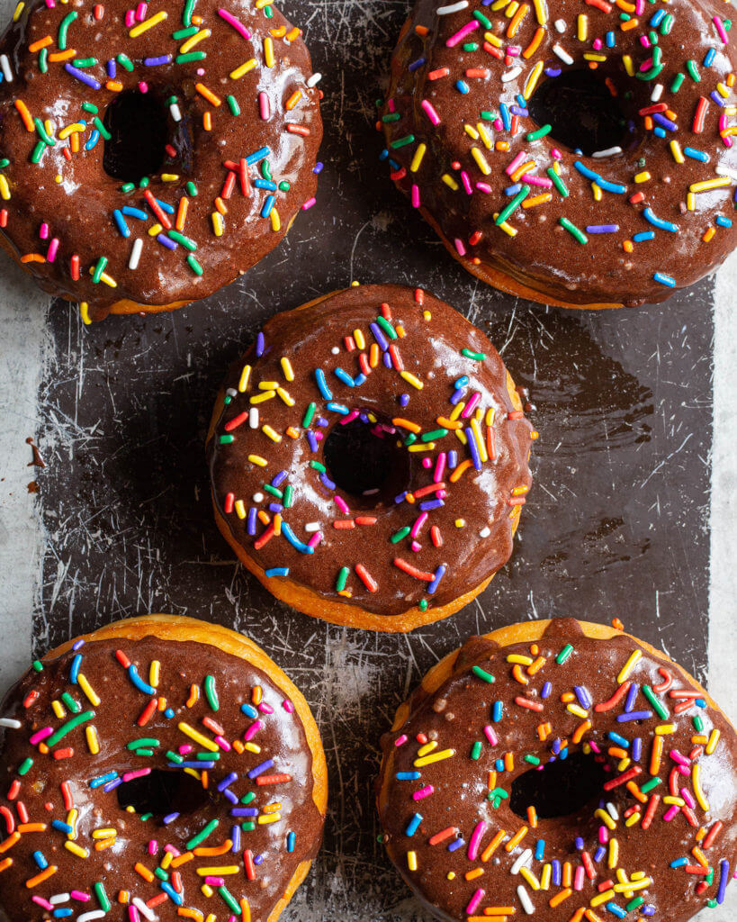 Chocolate Glazed Donuts With Sprinkles | Eitan Bernath