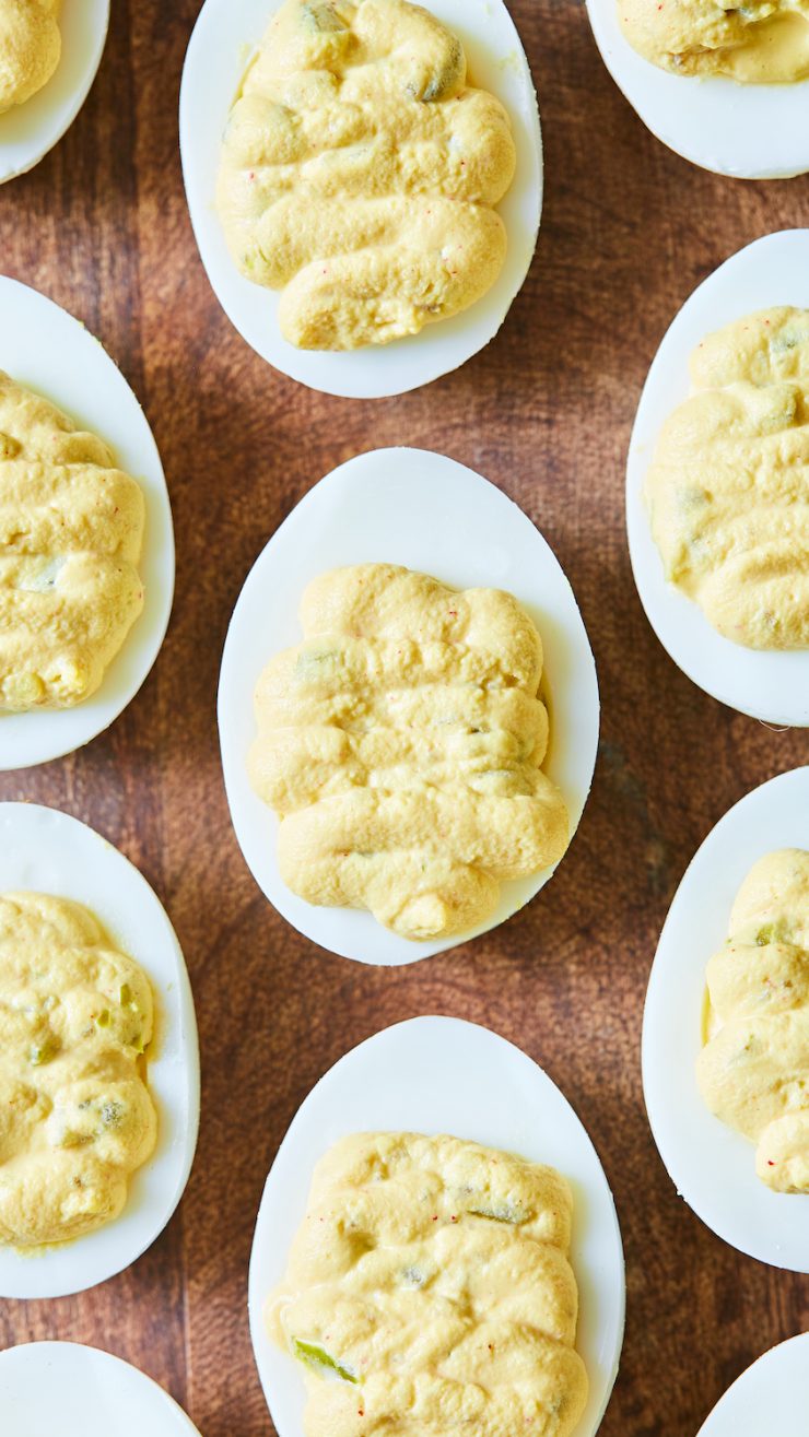 Pickled Jalapeño Deviled Eggs | Appetizers | Eitan Bernath