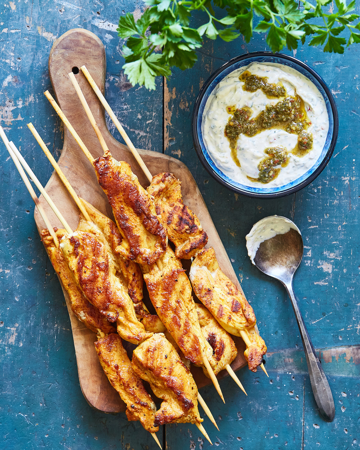 Garlic Ranch Chicken Skewers