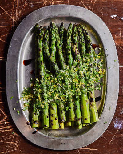 Grilled Asparagus with Gremolata and Balsamic