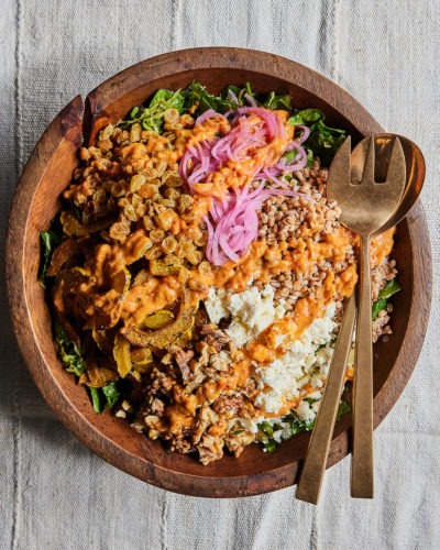 Warm Winter Salad with Sun Dried Tomato Vinaigrette